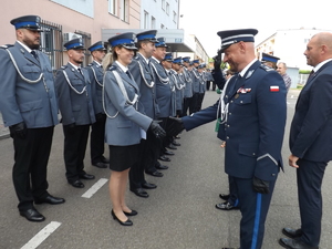 Wręczenie awansów funkcjonariuszom.