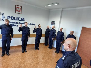 Ceremonia ślubowania nowych policjantów.