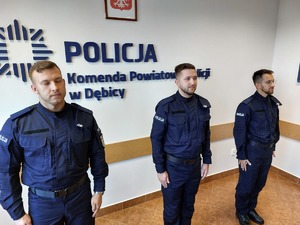 Ceremonia ślubowania nowych policjantów.