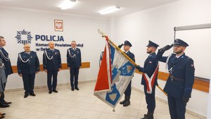 Uroczysta zbiórka w KPP Dębica, przekazanie obowiązków I Zastępcy Komendanta Powiatowego Policji w Dębicy, mł.insp. Piotrowi Janiec