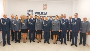 Uroczysta zbiórka w KPP Dębica, przekazanie obowiązków I Zastępcy Komendanta Powiatowego Policji w Dębicy, mł.insp. Piotrowi Janiec