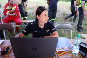 Policjantka sztabu dębickiej Policji.