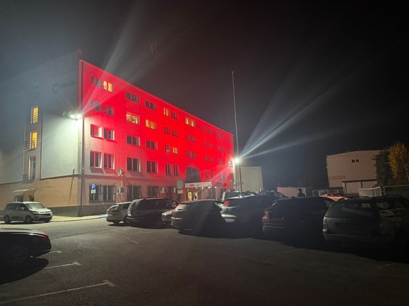 Podświetlona na czerwono Komenda Powiatowa Policji w Dębicy