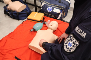 Stanowisko ratownika medycznego z KPP Dębica