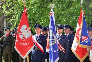 Poczty sztandarowe dębickich służb mundurowych