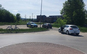Miejsce potrącenia rowerzysty