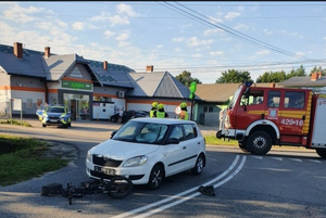 Miejsce potrącenia rowerzysty w Paszczynie