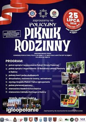 Plakat zapraszający na policyjny piknik