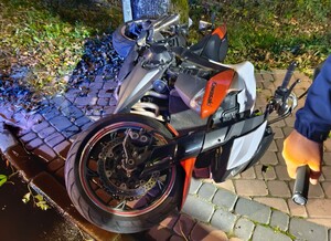 Motocykl biorący udział w zdarzeniu